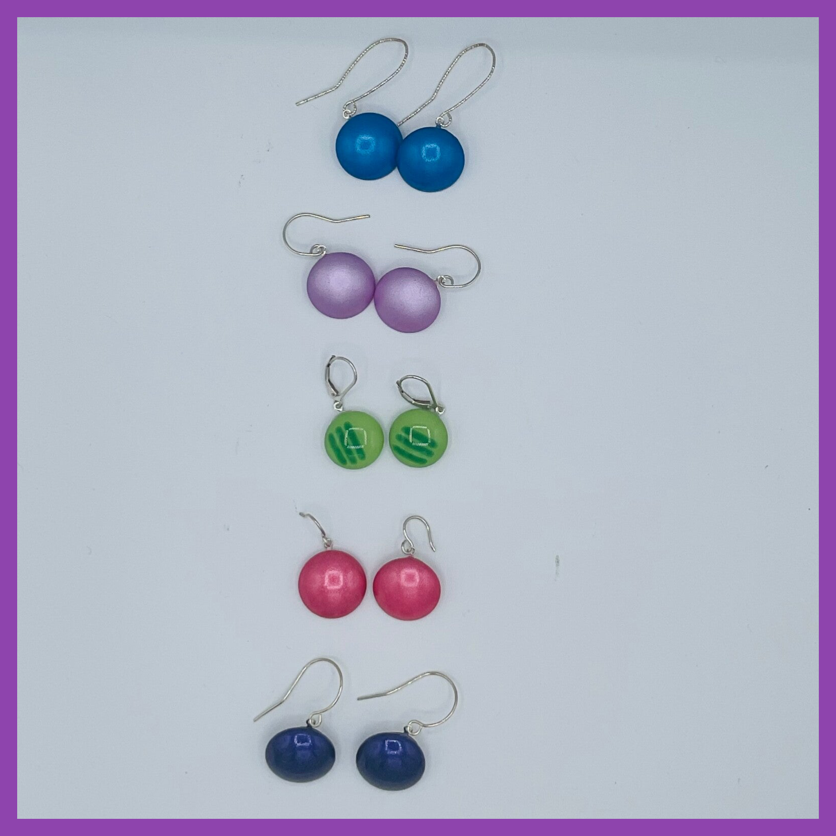 Boucles d’oreilles en argent 925 couleurs aux choix