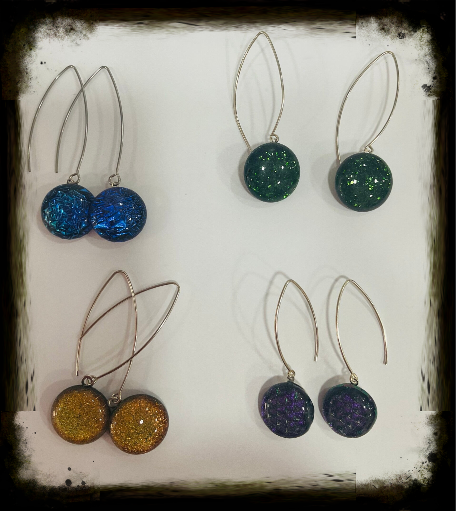 Boucles argent couleur à choix