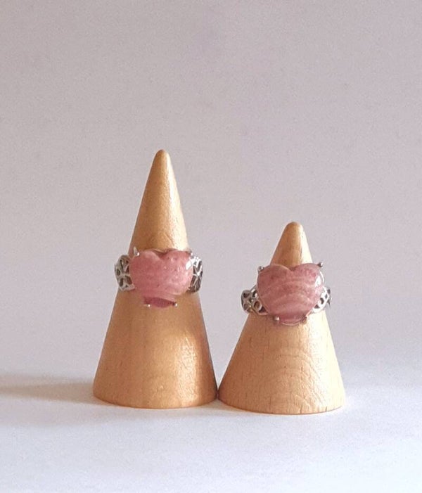 Rhodochrosiet Ring Hartvorm