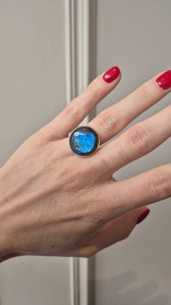 Labradoriet Ring Zilver (925)