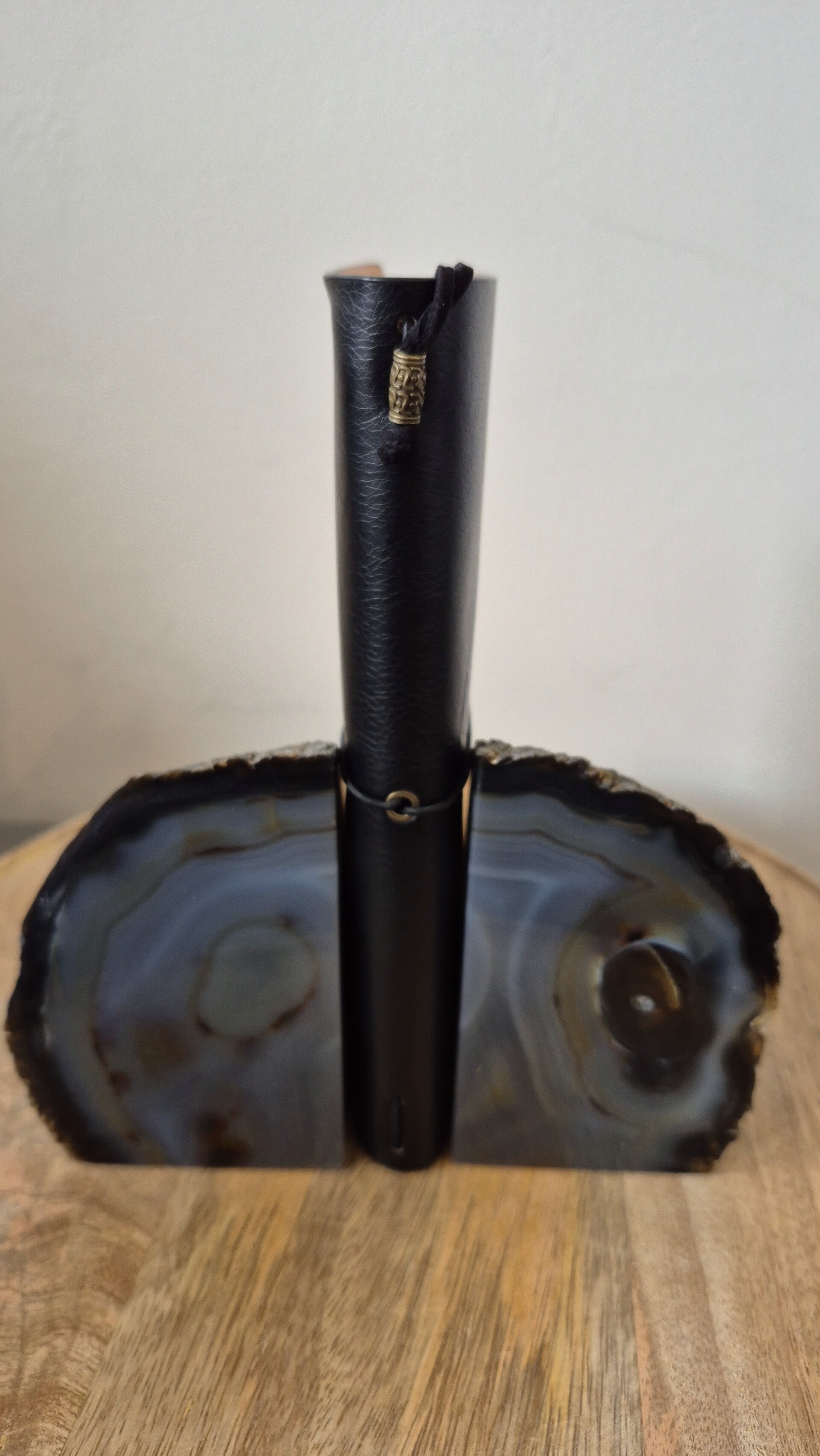 Agaat Boekensteun Grijs Zwart Bruin