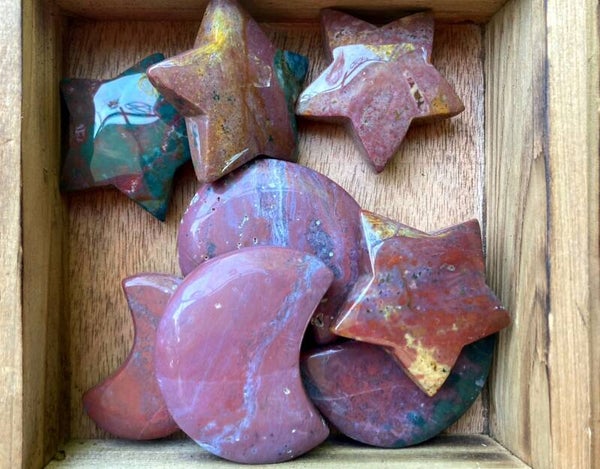 Oceaan Jaspis Halve Maan of Ster