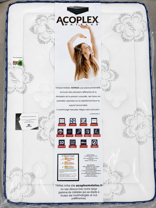 Matelas acoplex 140x 190 cm 21 cm