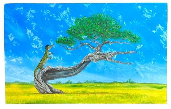 Krokodil met jeneverbes