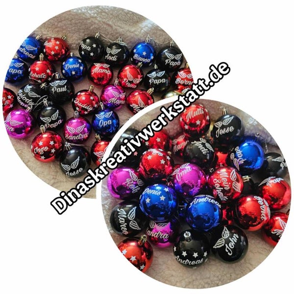 Weihnachtskugel  mit Wunsch Namen