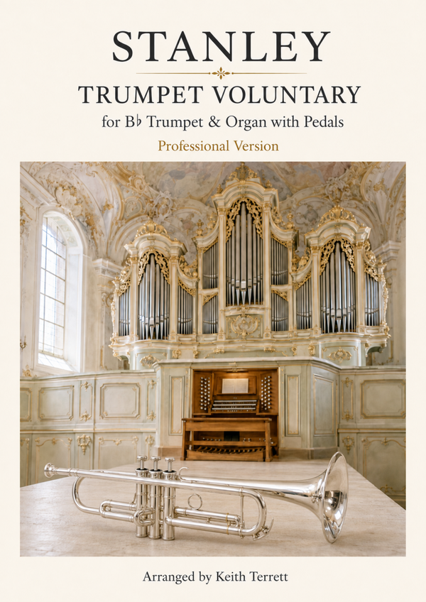 Stanley Trumpet Voluntary forBb Trumpet & Organ with pedals (lower version)
