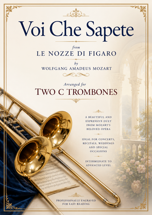 Voi Che Sapete from Le nozze di Figaro – for Two C Trombones