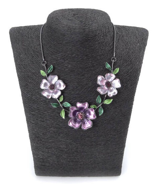 Bloemen ketting paars