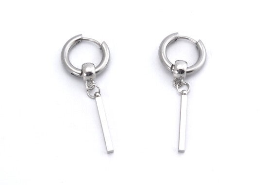 RVS oorbellen staafje