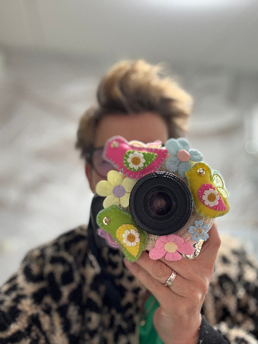 Camera lens buddy handgemaakt door Sandra Creaties