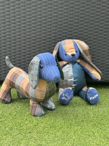 Troostknuffel teckel en troostknuffel konijn | Sandra Creaties