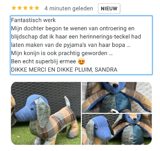 Troostknuffel teckel en konijn gemaakt door Sandra Creaties