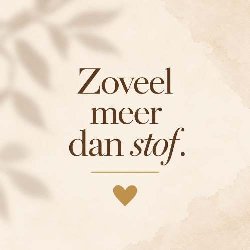 Foto met passende tekst zoveel meer dan stof