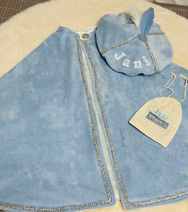 Pietenset lichtblauw | gepersonaliseerd met naam