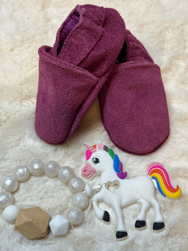 Set 4 Babyslofjes roze & bijtring