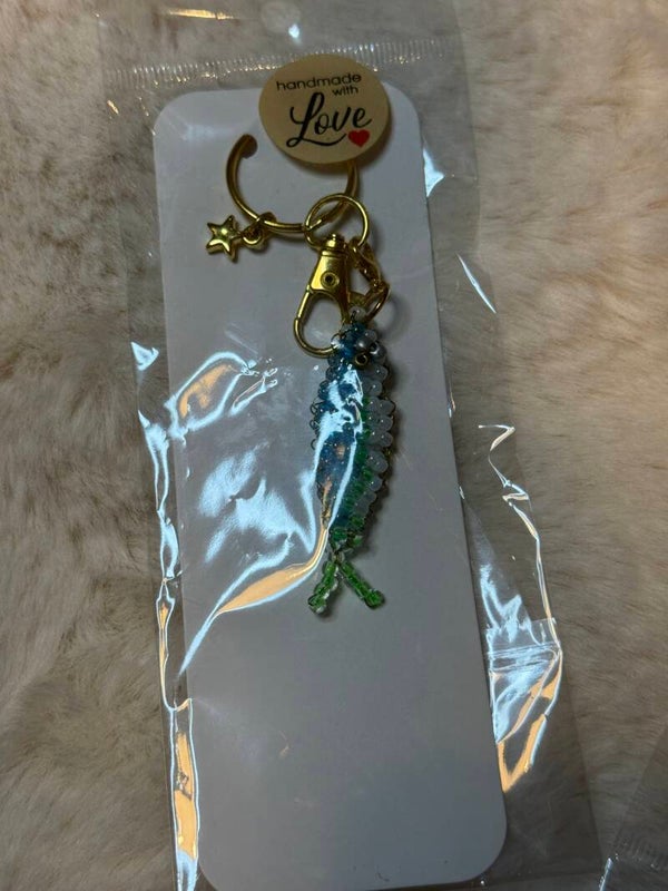 Nr 25 | Sleutelhanger vis blauw