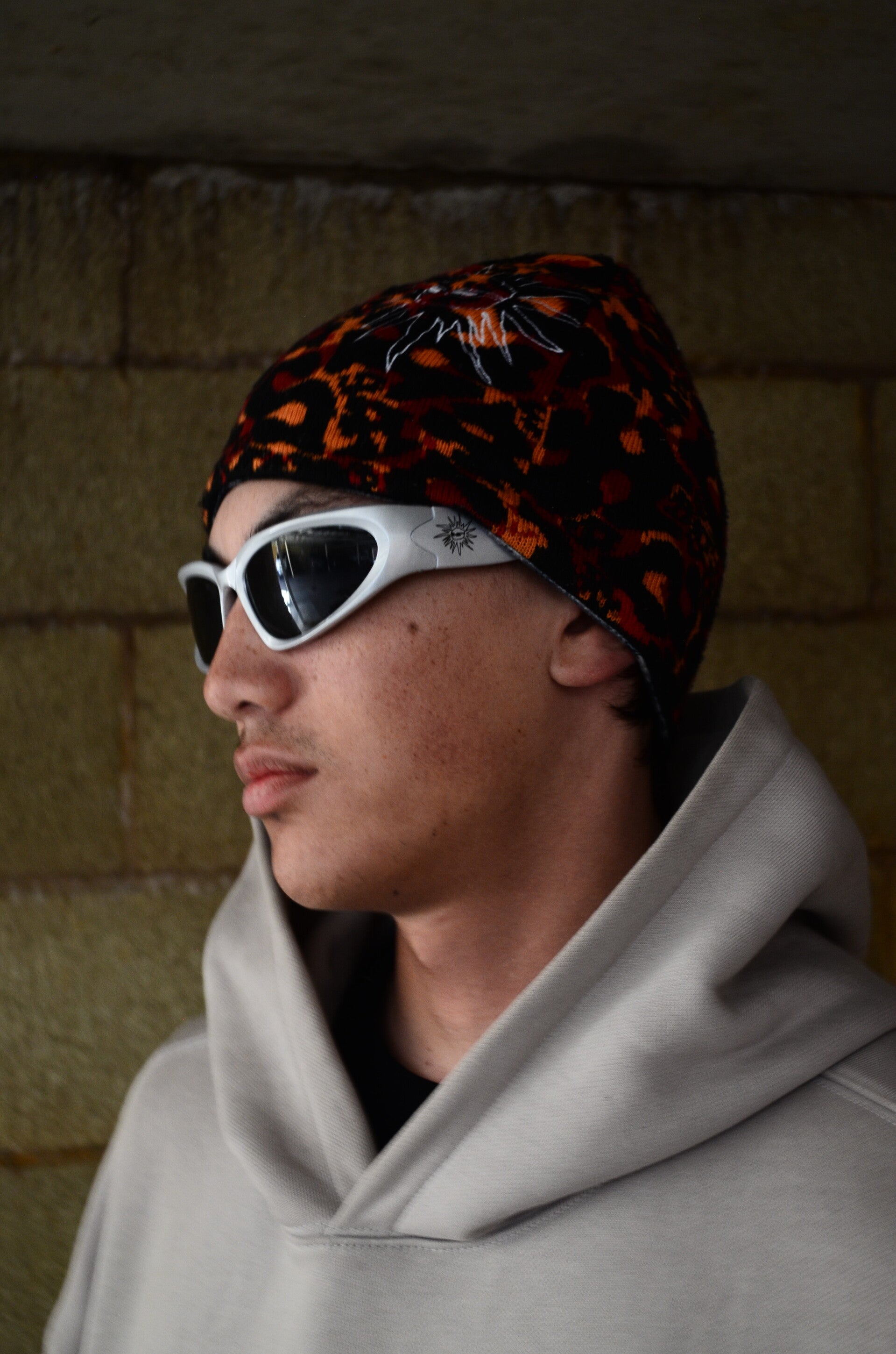 Flame frost beanie