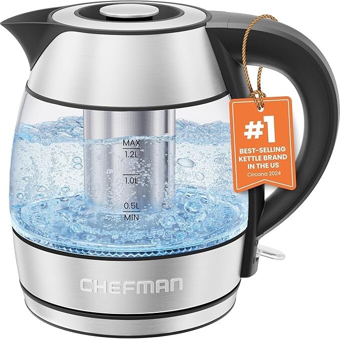 CHEFMAN Electric Kettle Hot Water Tea Pot