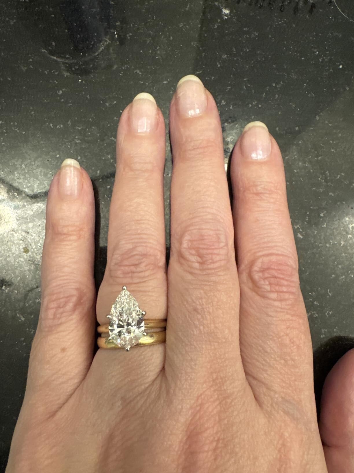 Gem Stone King 1-5 Ct IGI Certified Lab Grown Diamond 14K Two Tone Gold Solitaire Engagement Ring For Women | E-F Color VS1-VS2 Clarity | Wedding Anniversary Gold Ring