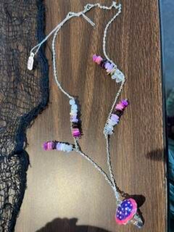 Mushroom Crystal necklace