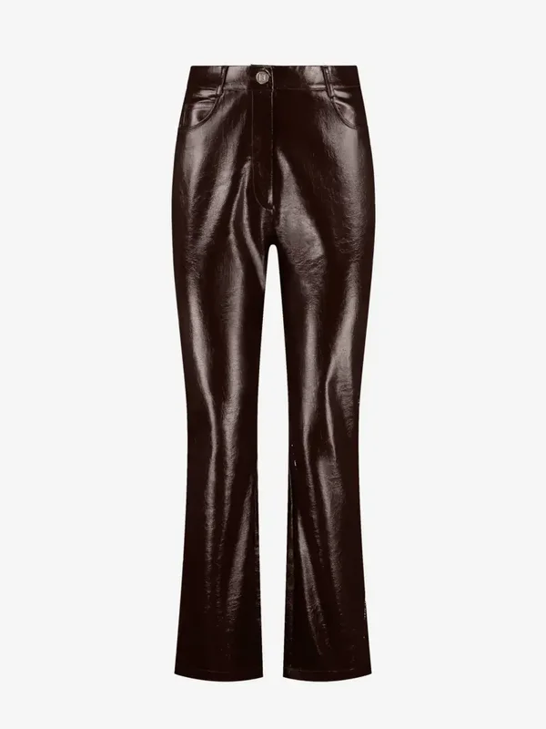 NIKKIE Leren look broek met dierenpatroon Luz Pants