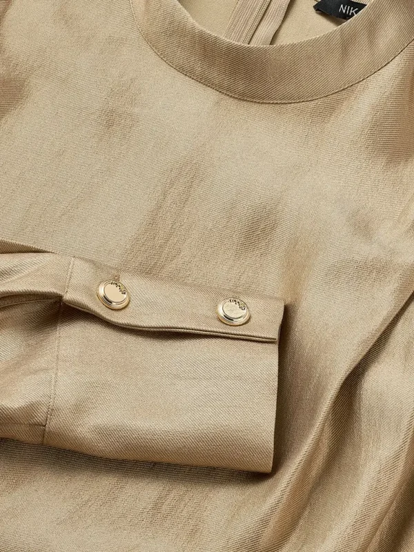 2601 NIKKIE Satijnen blouse Ohino Blouse PEBBLE