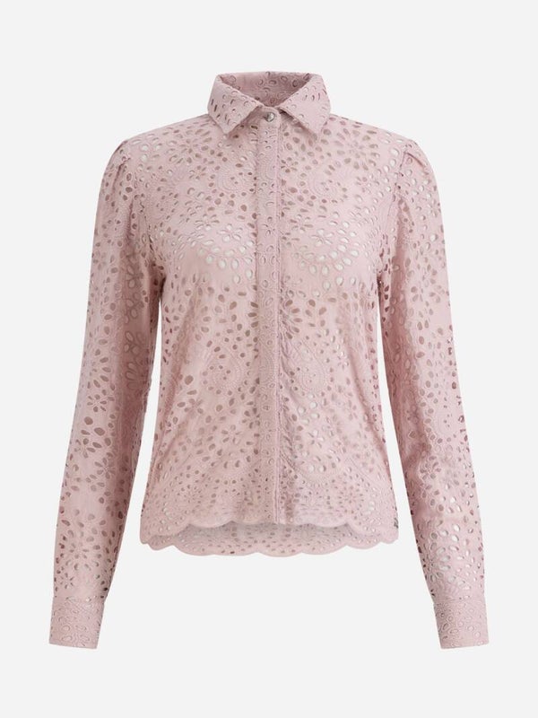 NIKKIE BRODERIE BLOUSE MET KRAAG REBECY BRODERIE BLOUSE