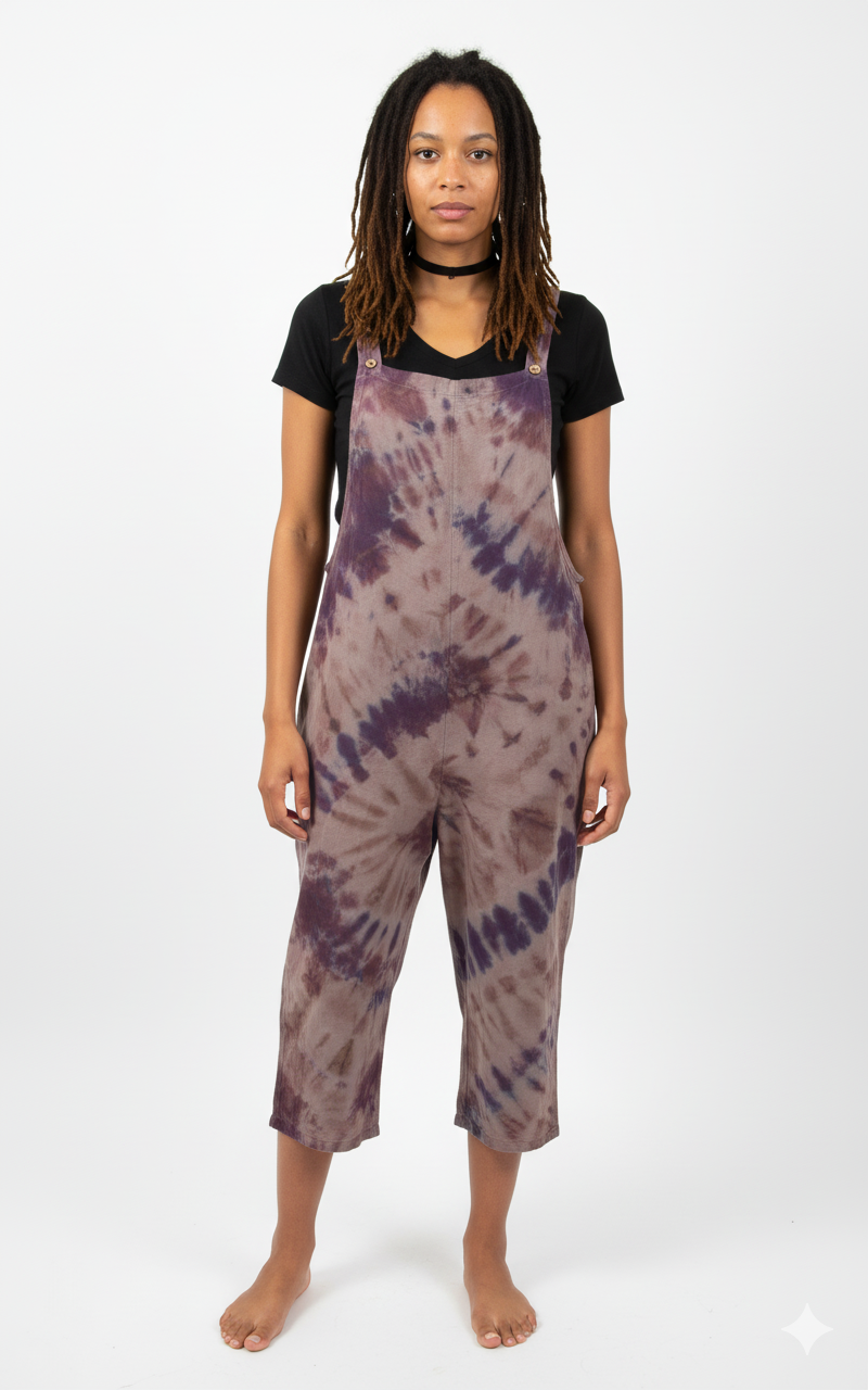 Linen Purp/thorn overalls.  Med Lrg.