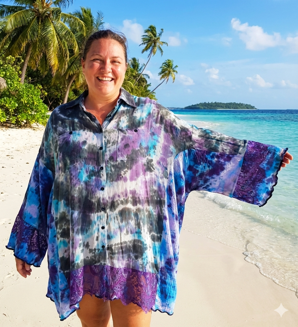 Free Fall Shirt Tie Dye.  Lrg - XXXLrg 165cm