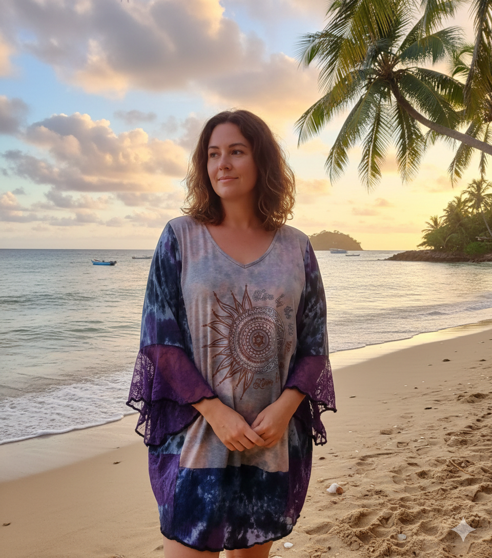 Free Fall Tee Tie Dye.  Lrg - XXXLrg