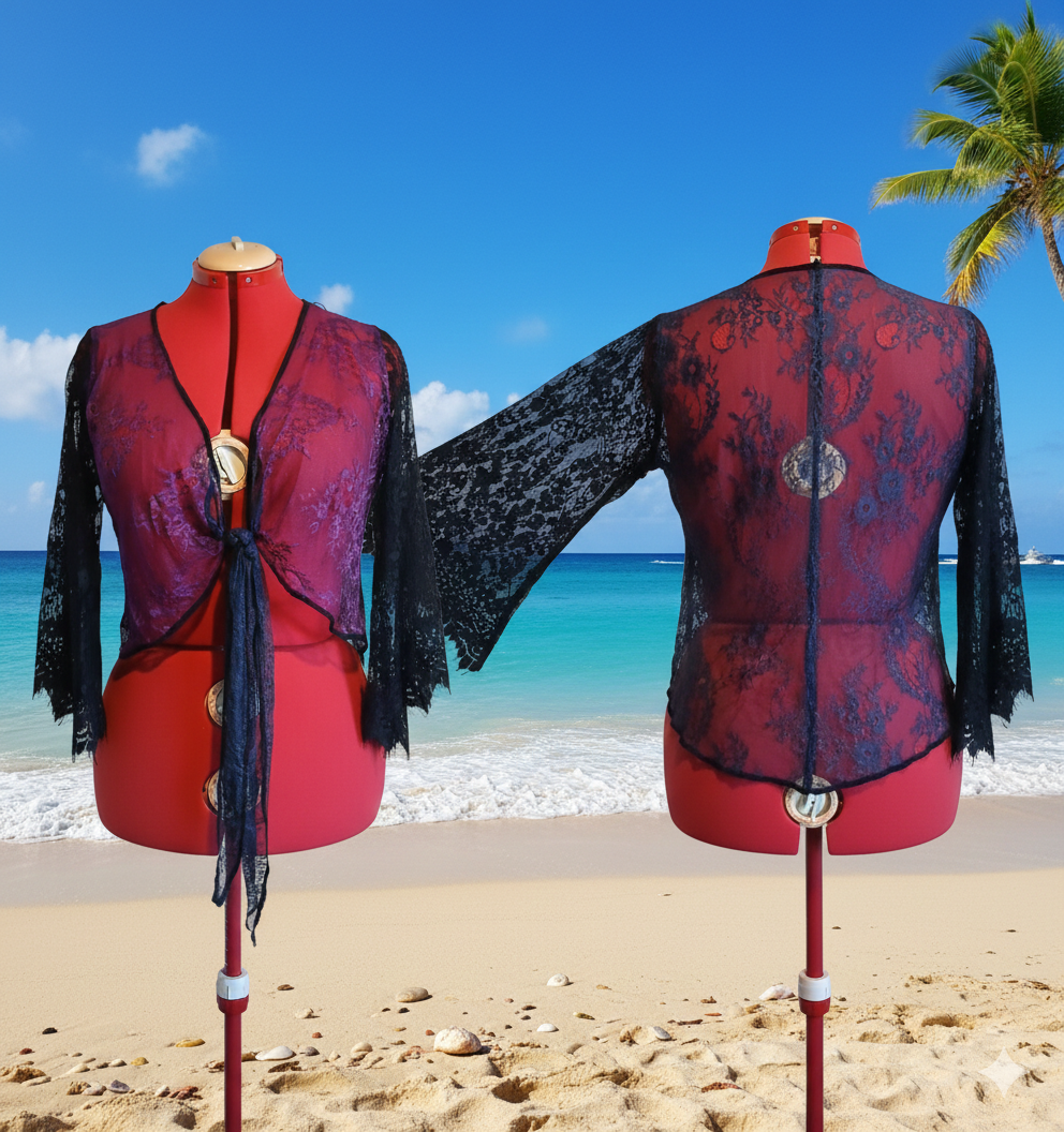 Lace Tye Crop Top. One of a kind.