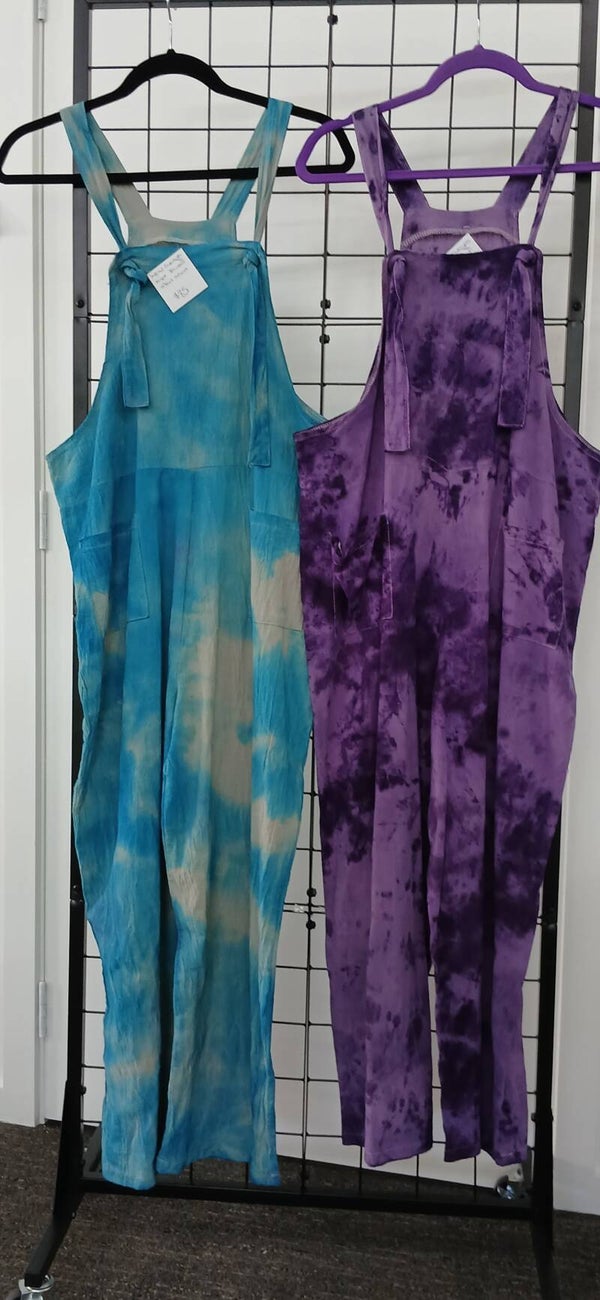 Order your Tie dyed overalls. Med/Lrg