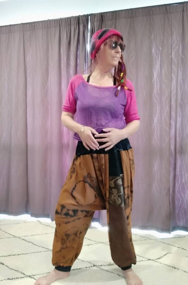 Harem Muslin Med tie dye Pants.