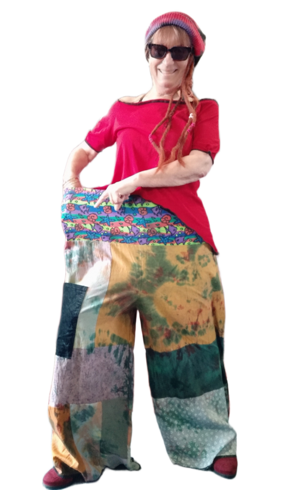 Puzzle Tie Dye pants.  Med/Lrg