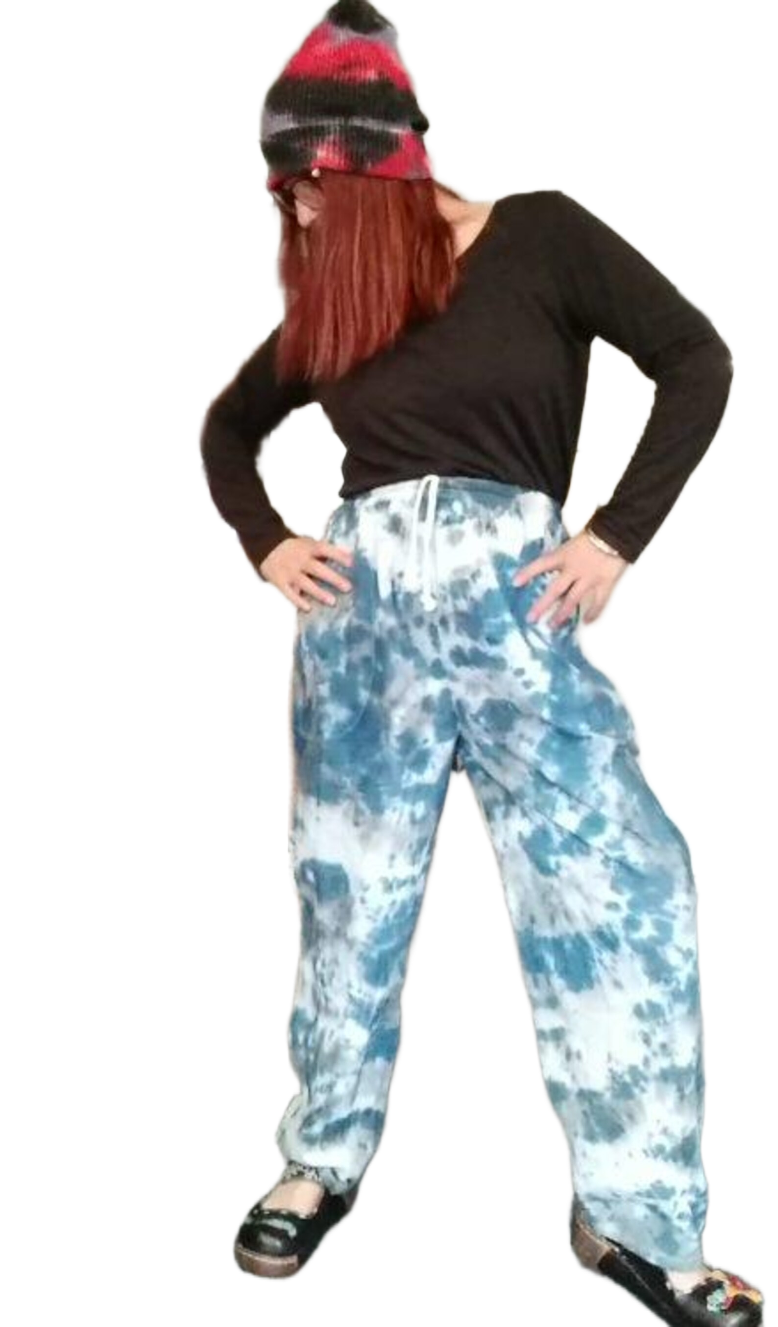 Cotton Pants. Med/Lrg Navy/blue