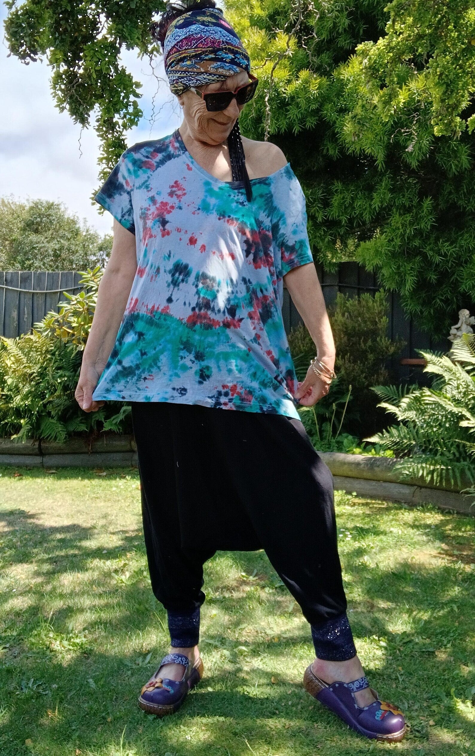 Tie Dye Tee's  Orange/Green