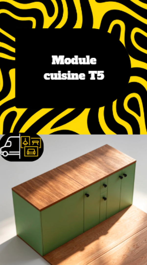 Module Cuisine - Volkswagen T5 | Plans PDF d'aménagement DIY