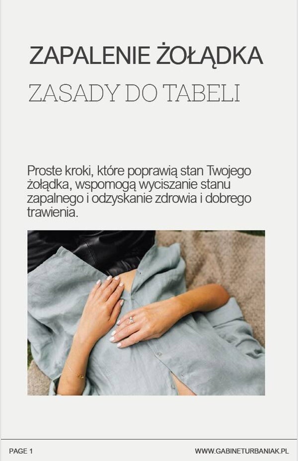 Zapalenie żołądka tabela i zalecenia