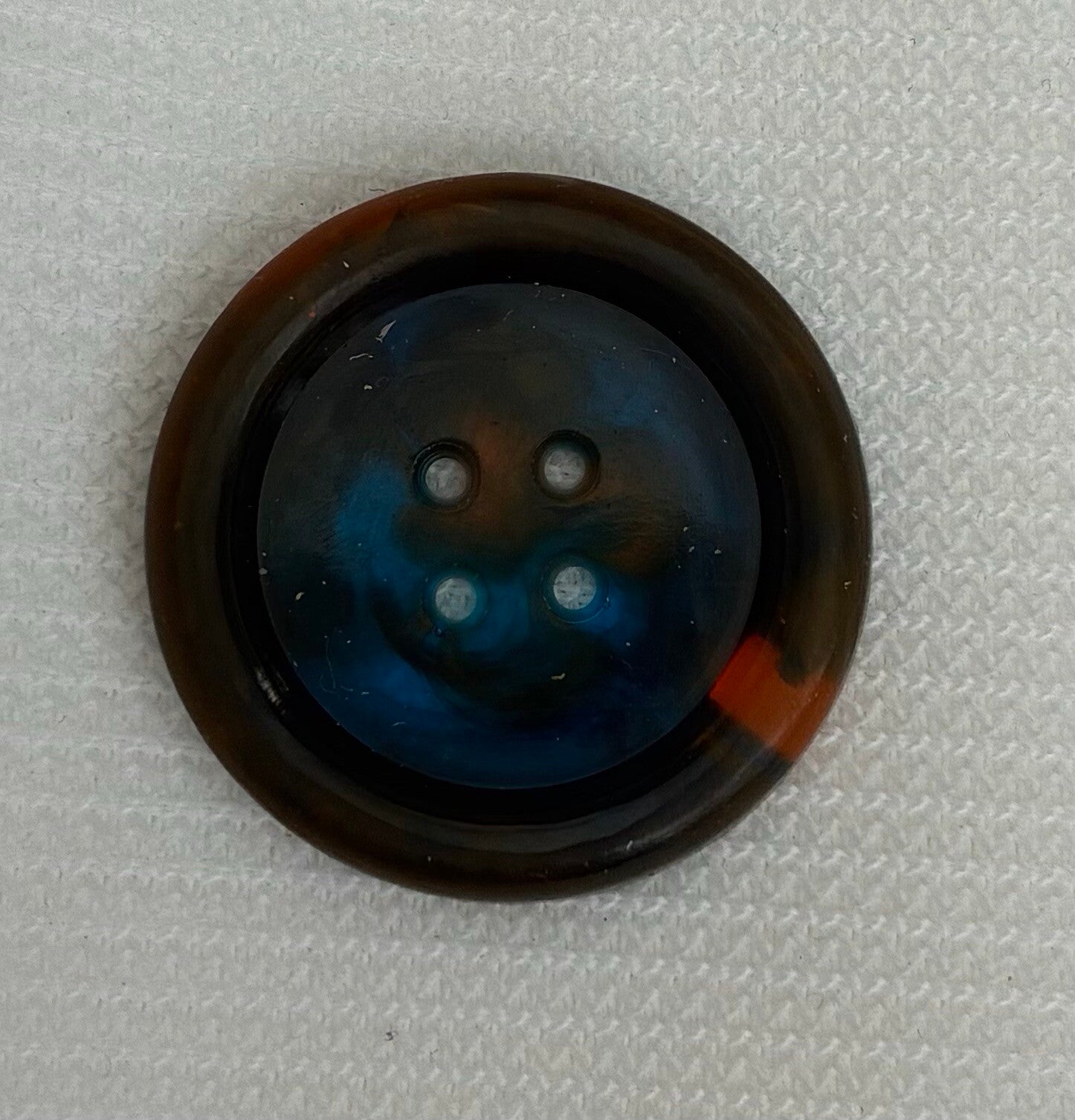 Dark blue with orange