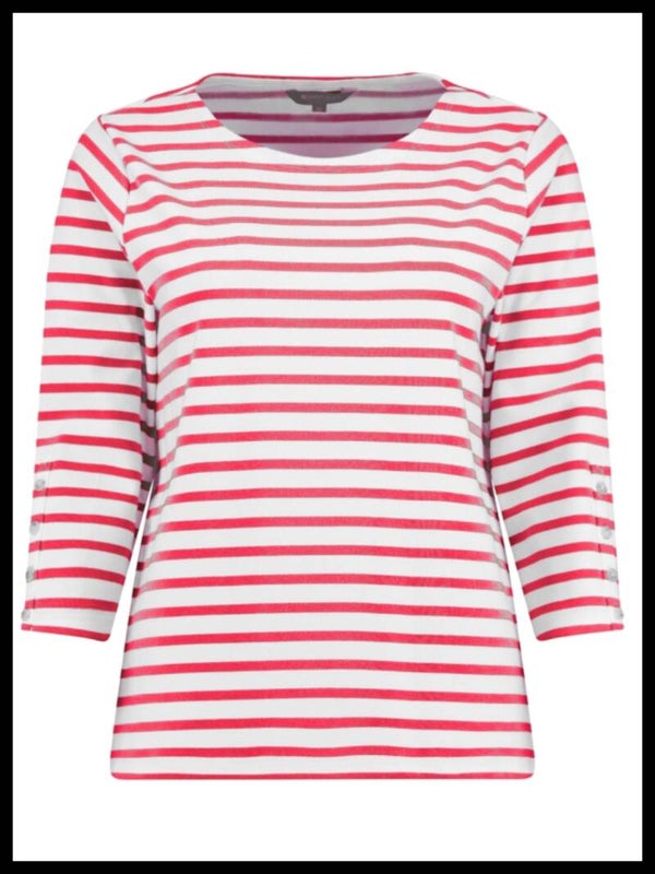 Bloomings t-shirt 8971 A - strawberry/ecru