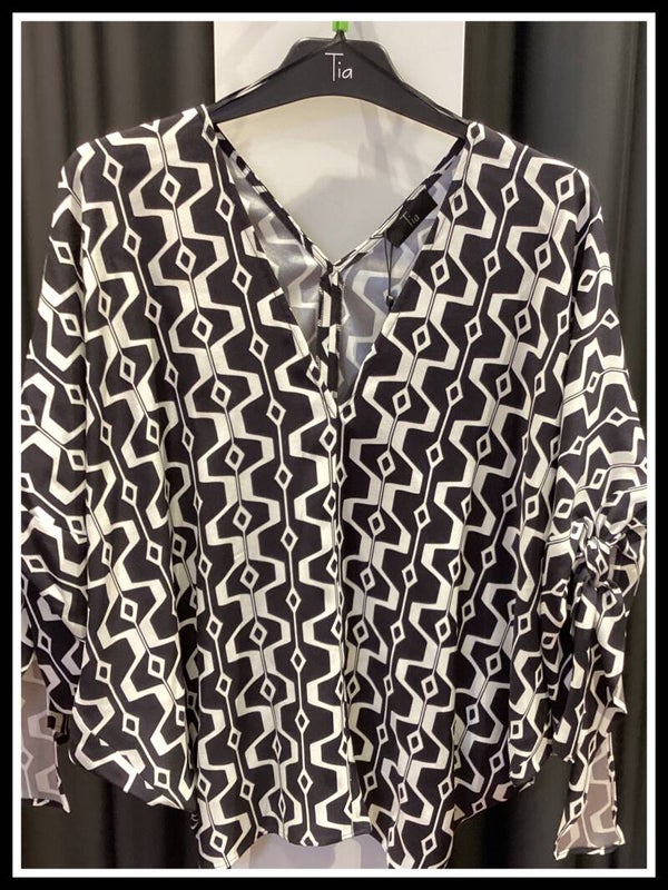 Tia top 7178 B - zwart/wit