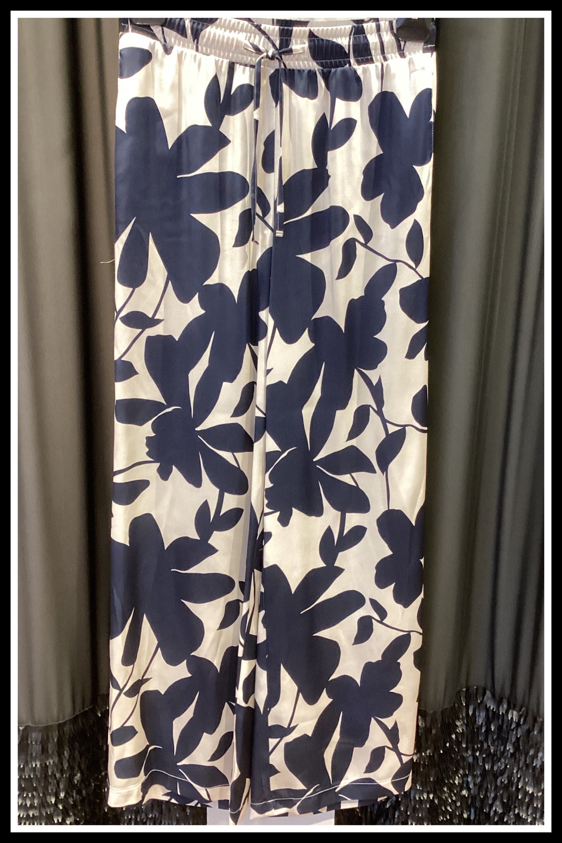 Robel broek Melly  A - bl/wit