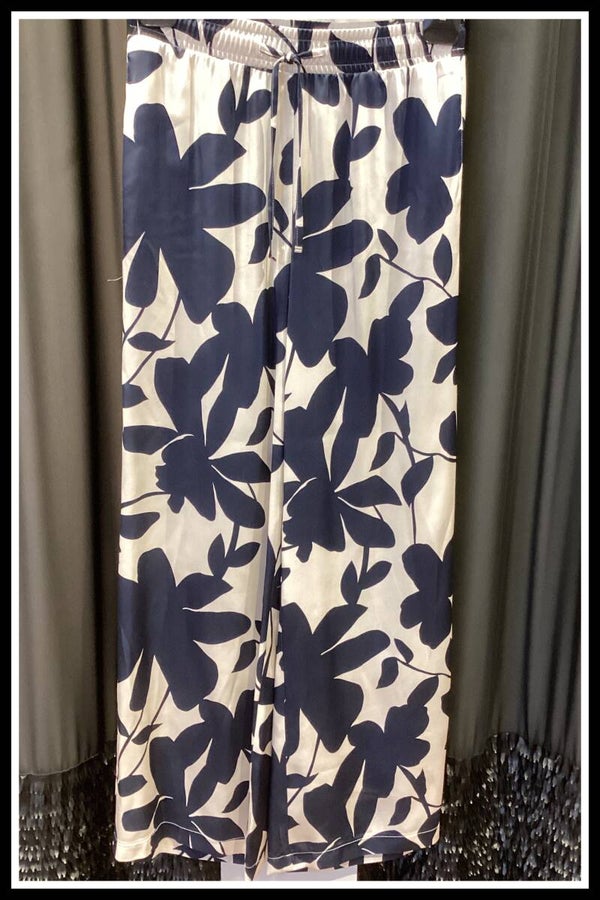 Robel broek Melly  A - bl/wit