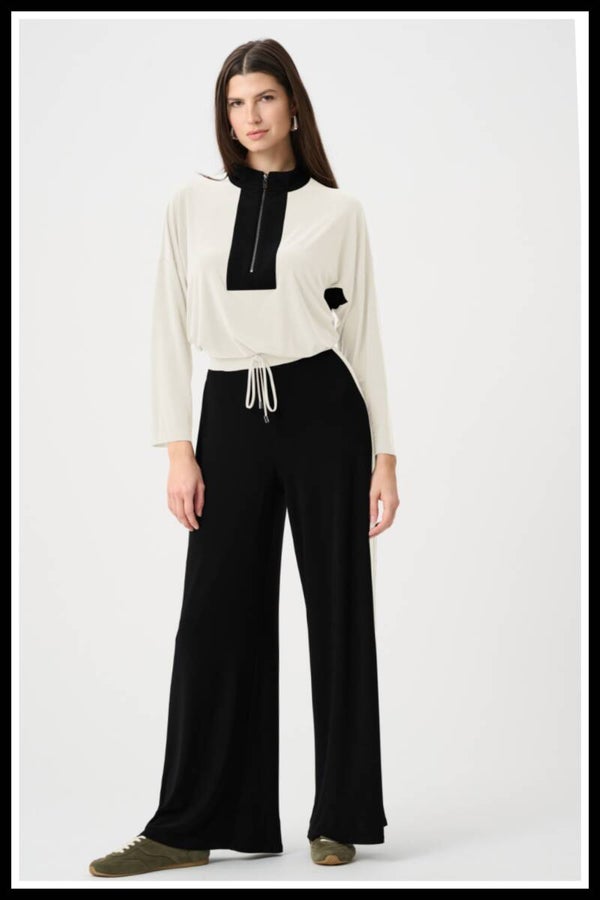 Joseph Ribkoff SPORT  263606 top vanille/zwart