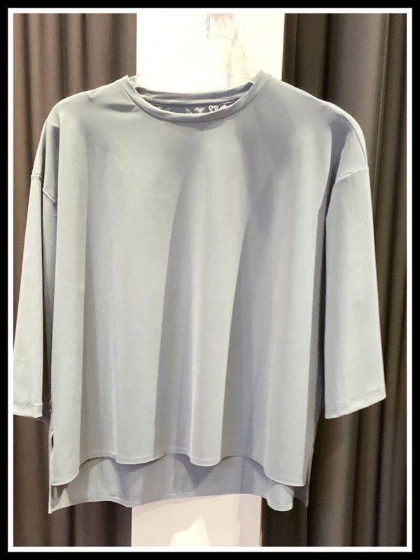 Stehmann t-shirt top Unathi jeans groen/grijs