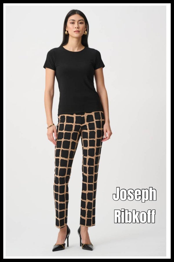 Joseph Ribkoff broek 263226 zwart /camel