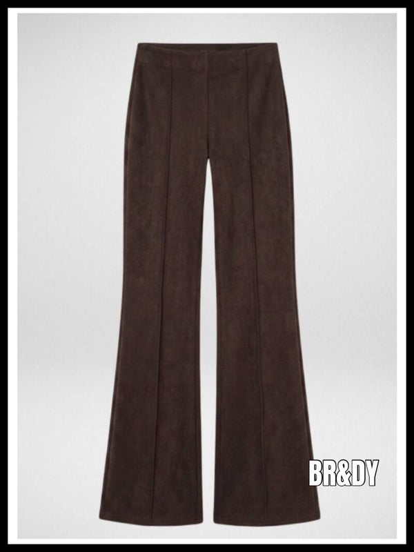 BR&DY broek flair Sage A bruin