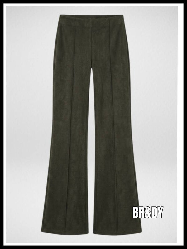 BR&DY broek flair Sage C olijf groen