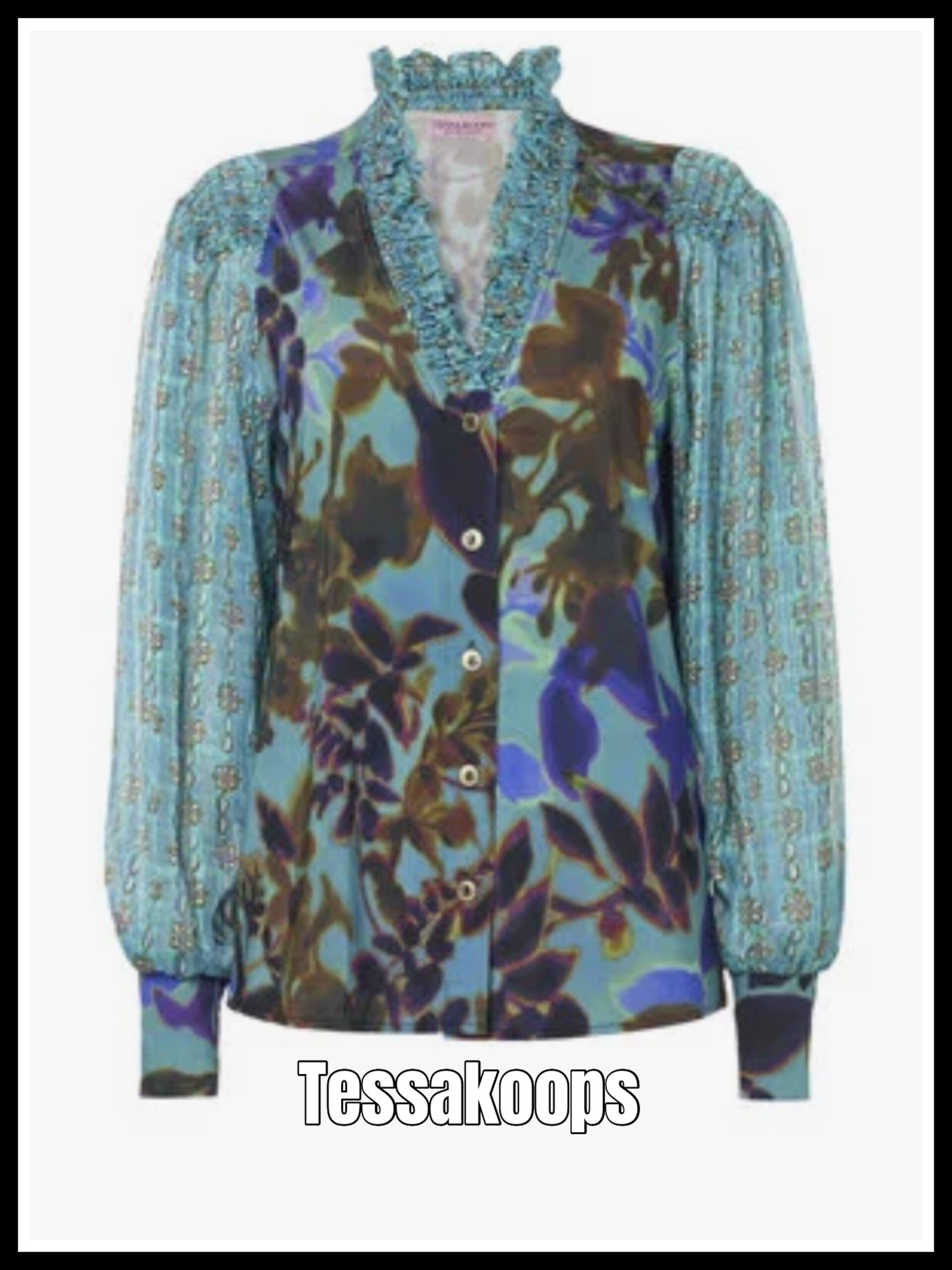 Tessa Koops blouse Sandra B - petrol