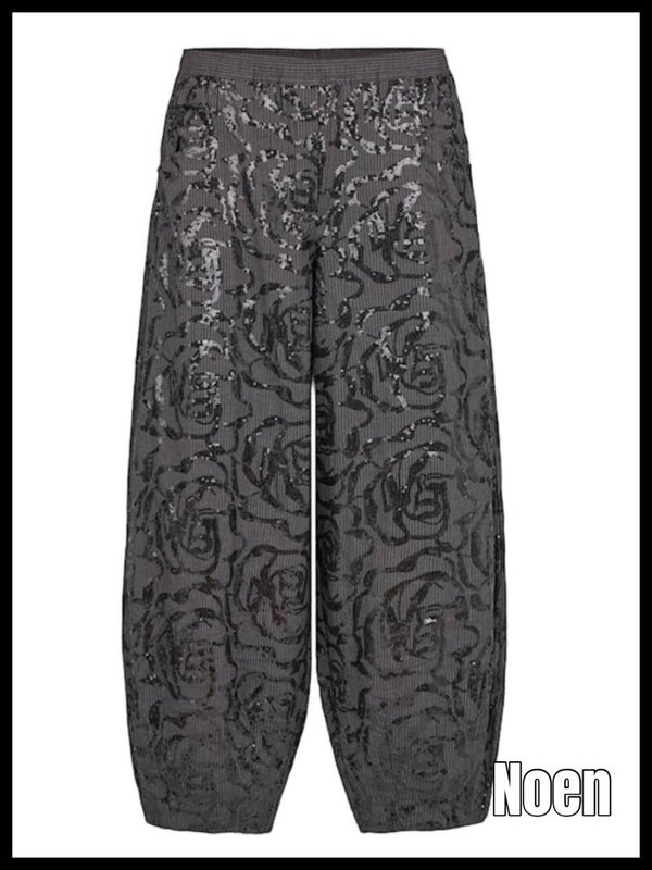 Noen broek 81477 donker grijs pajetten